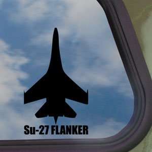 Su 27 FLANKER Black Decal Military Soldier Window Sticker  