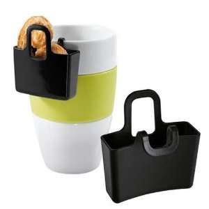   Cookie Holder Set Shaped As a Grocery Bag and Mounts on Tea/coffee Cup