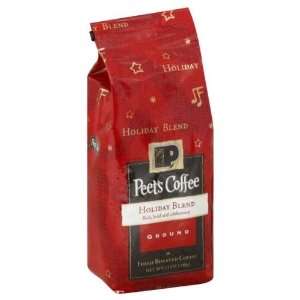 Peets Coffee, Coffee Ground Holiday Blend, 12 Ounce (6 Pack)  