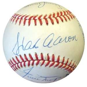 500 HR Club Autographed/Hand Signed AL Baseball (10 Signatures) Mantle 