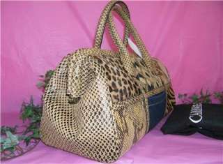 Clever Carriage Kuba Cloth +Lthr Patchwork Handbag $615  