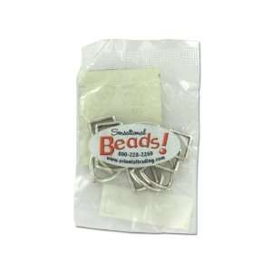 Bulk Pack of 24   Silvertone Metal Square & Triangle Bead Frames (Each 
