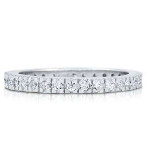  Sterling Silver 925 Cubic Zirconia CZ Eternity Band Ring 