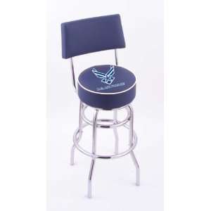  States Air Force 25 Double ring swivel bar stool with Chrome base 