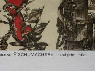 Schumacher THE FOUR ELEMENTS Historical Toile HandPrint  