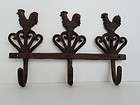 Cast Iron Rooster Hook Coat Hat Bath Country Decor