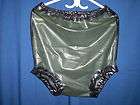 New cloudy grey trans latex rubber pants diaper cover S