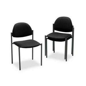  Comet™ Stacking Chairs without Arms, Black Olefin Fabric 
