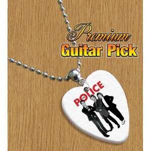 Police Chain / Necklace Bass Guitar Pick Both Sides 