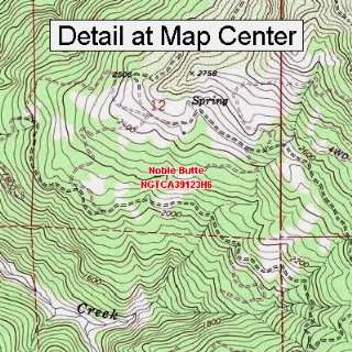 USGS Topographic Quadrangle Map   Noble Butte, California (Folded 