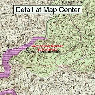  USGS Topographic Quadrangle Map   Warm Springs Mountain 