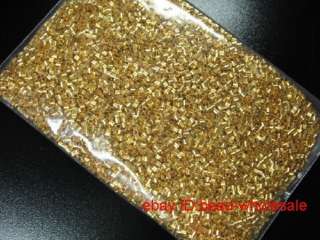 Free ship 6000pcs goldem color copper crimp tube beads  
