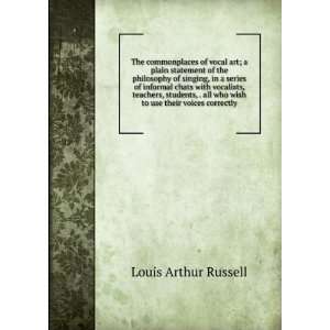 The commonplaces of vocal art; a plain statement of the philosophy of 