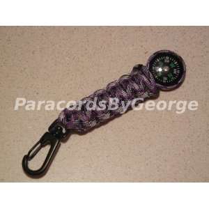   Keychain fob / Zipper pull with 20mm survival compass 