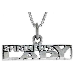  Sterling Silver SHRINERS LADY Talking Pendant Jewelry