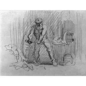  Man shoveling coal