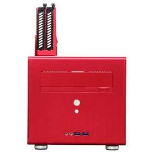  Lian Li PC Q06R Red Aluminum Mini ITX Test Bench Computer Case 