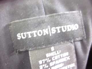NWT SUTTON STUDIO Cotton Belted 2 Button Jacket Sz 8  