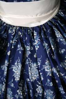   sz floral/Ivory lace cotton civil war victoria prairie dress cotton