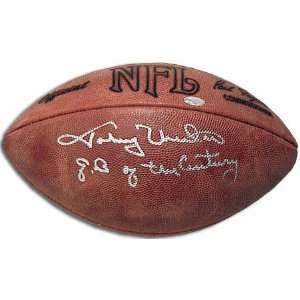  Johnny Unitas Autographed Football with Inscription 