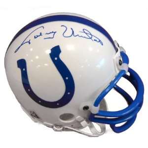  Johnny Unitas Signed Mini Helmet Indianapolis Colts NFL 