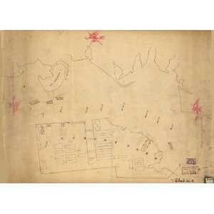  1861 Civil War map of Norfolk Naval Shipyard, VA