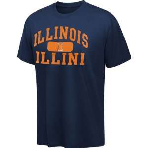  Illinois Fighting Illini Navy Piller T Shirt Sports 