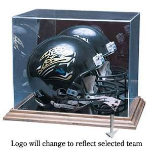   Full Size Football Helmet Display Case (Wood Base)