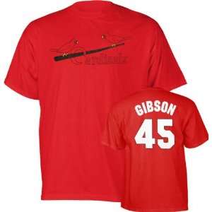  Bob Gibson Majestic Cooperstown Throwback Player Name & Number 