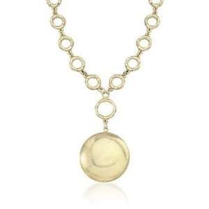 Italian Vermeil Circle Link Necklace Jewelry
