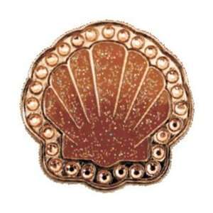  Bronze Sea Shell Crystal Golf Ball Marker with Magnetic 
