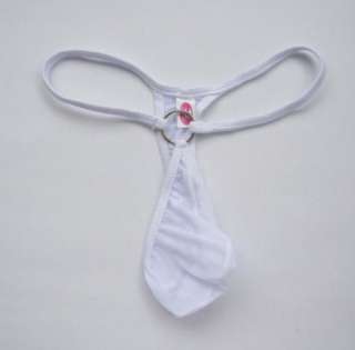 Mens Sexy G string T back Pouch Thong Brief NG03 WHI  