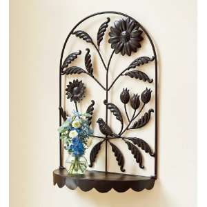  Decorative and Functional Floral Metal Wall Shelf
