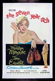 THE SEVEN 7 YEAR ITCH * 1SH MOVIE POSTER MARILYN MONROE  