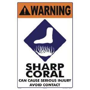  Sign Warning Sharp Coral 6617Wa1218E