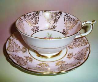 Pink with Pink Rose Center Paragon Tea Cup and Saucer Set  