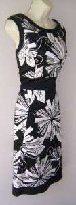 TAHARI Cotton Spandex Print Versatile Dress 14 NWT  