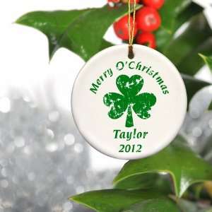 Irish Shamrock Christmas Ornament