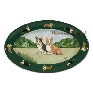  Pair of Corgis Large Platter