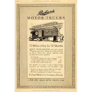  1911 Ad Packard Motors Three Ton Truck John Wanamaker 
