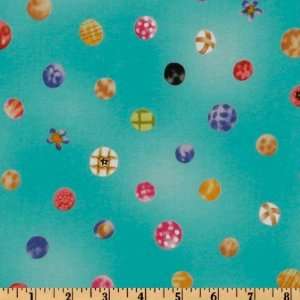  44 Wide Happiness Is Happy Dots Azure Fabric By The Yard 
