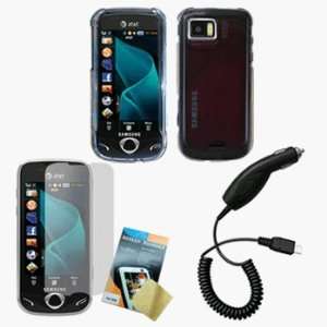   LCD Screen Guard / Protector & Car Charger for Samsung Mythic SGH A897