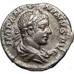   220AD Ancient Silver Roman Coin ZEUS Jupiter 