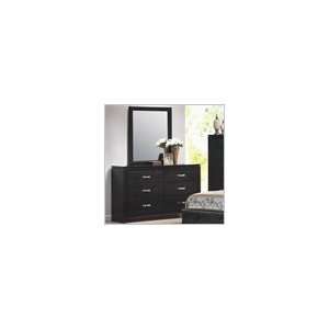  Coaster Dylan Faux Leather 6 Drawer Dresser and Mirror Set 