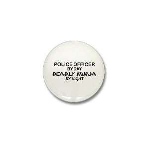  Police Officer Deadly Ninja Funny Mini Button by  