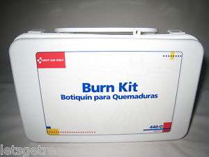 First Aid Burn Kit 10 Unit Plastic Case with Gasket  