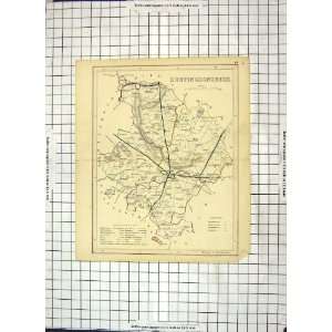  Antique Map Huntingdonshire Archer Kimbolton England 