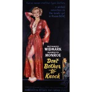   to Knock Poster 20x40 Richard Widmark Marilyn Monroe Anne Bancroft
