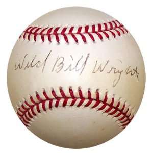  Wild Bill Wright Autographed Baseball