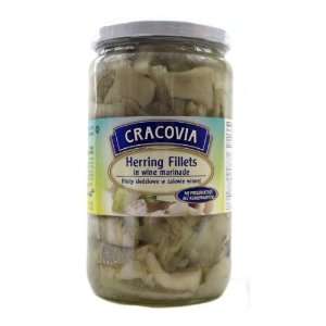 Cracovia Herring Fillets in Wine Marinade (26oz)  Grocery 